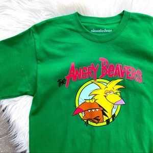NICKELODEON 💚 ANGRY BEAVERS TEE size MEDIUM